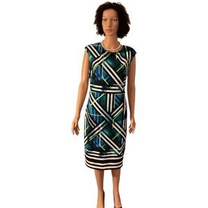 Vince Camuto Floral sleeveless sheath dress size 12.